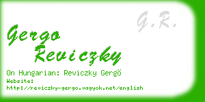 gergo reviczky business card